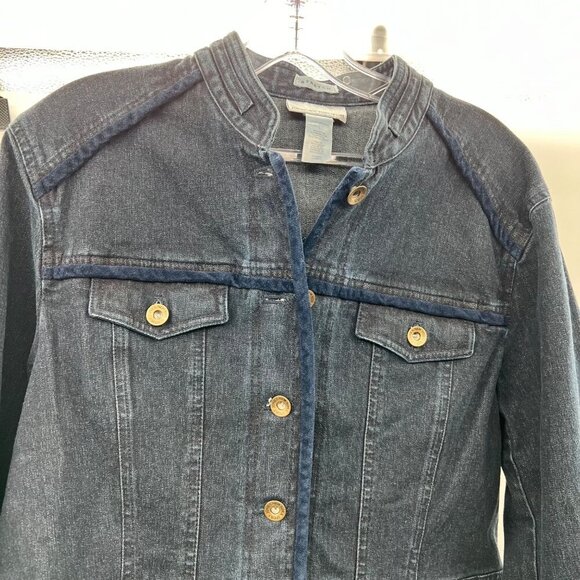 Jones New York Denim Button Up Jacket Blue Size Large New - Picture 5 of 9